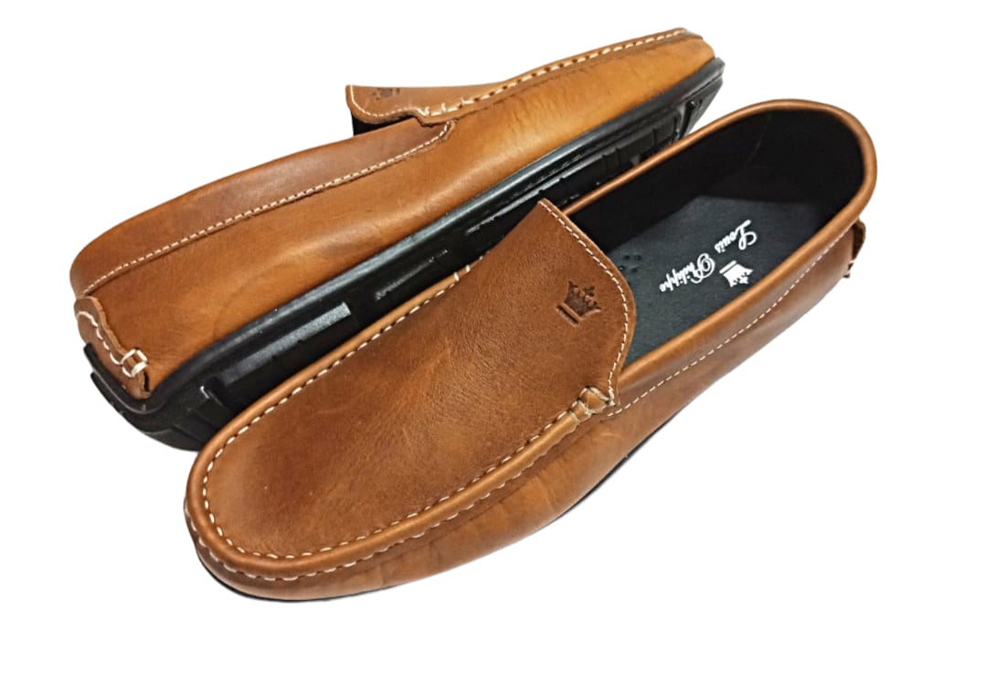 Genuine Leather Tan Oil LOAFERS 
