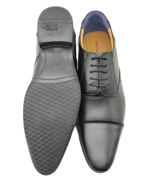 Oxford Toe Cut Black Formal Shoes - Ambur Online Leathers