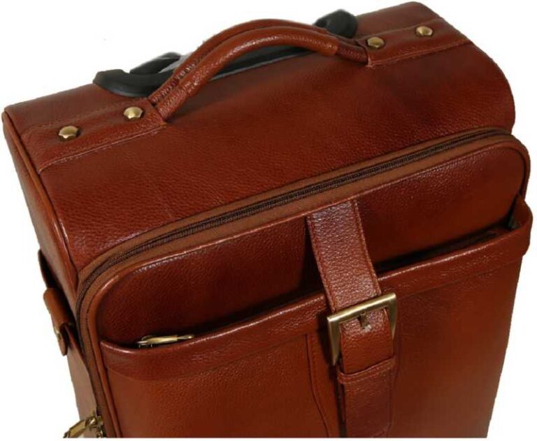 Small Cabin & Checkin Luggage (20 inch) Leather Accessories 46 Ltrs